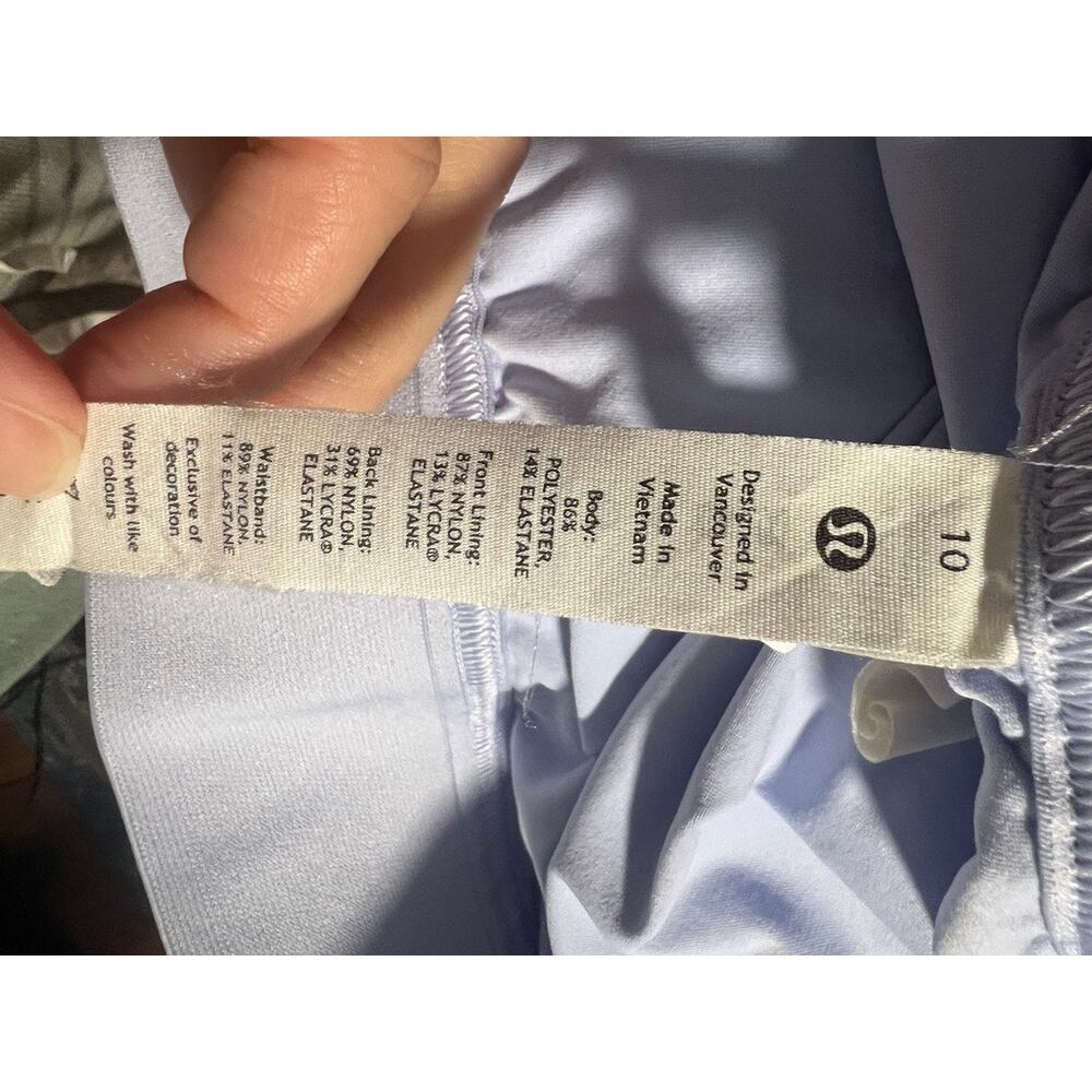 Lululemon Women's Court Rival High-Rise Skort Long Pastel Blue Athleisure SZ 10 - Picture 7 of 8